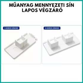 Végzáró 1, 2 vagy 3 sínes műanyag mennyezeti karnishoz