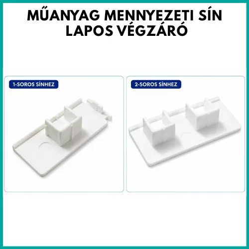Végzáró 1, 2 vagy 3 sínes műanyag mennyezeti karnishoz