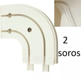 Végzáró 1 vagy 2 sínes mennyezeti karnishoz kanyarral