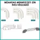 Végzáró 1 vagy 2 sínes mennyezeti karnishoz kanyarral