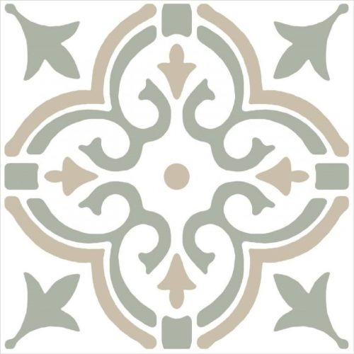 Öntapadós PVC járólap Stencil Motif green 274-5067A