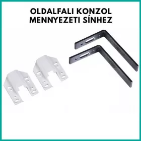 Állítható konzol műanyag sínhez