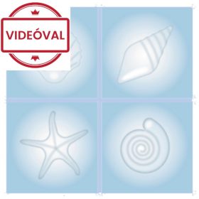 Dekorációs kék kagyló mintás csempematrica 277-4009