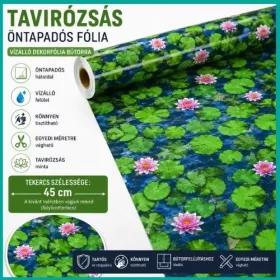 Tavirózsa mintás öntapadós fólia 280-0001