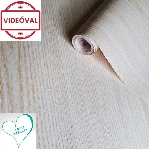 Faerezetű, fehér kőris öntapadós fólia Weisseche 280-8054