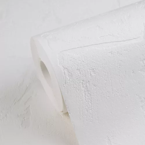 Durva vakolat jellegű fehér tapéta Designed in White  2886-39