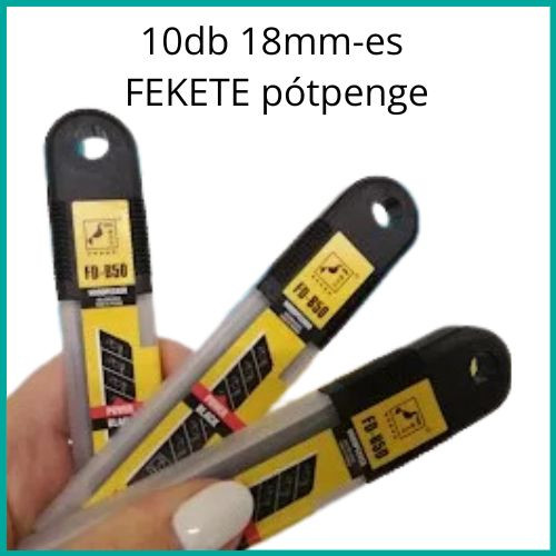 18mm fekete pótpenge készlet
