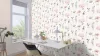 Kids' World fehér alapon mályva virágos tapéta 300642
