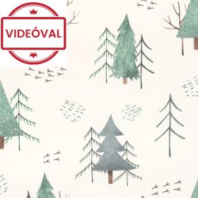   Kids' World zöld árnyalatú fenyőerdő mintás gyermek tapéta 300734