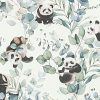 Kids World II Tapéta – Pandamintás, természetes illusztrációval 301144