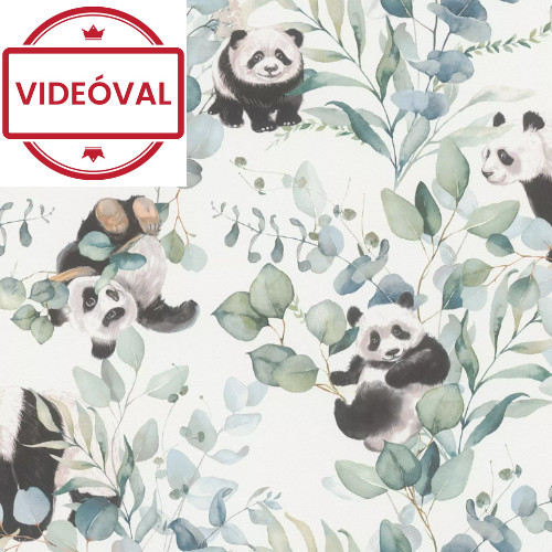 Kids' World pandák az ágak közt gyermek tapéta 301144