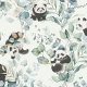 Kids World II Tapéta – Pandamintás, természetes illusztrációval 301144
