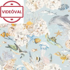   Kids' World kékes árnyalatú óceáni élet gyermek tapéta 301328
