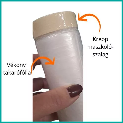 Kreppszalagos takarófólia