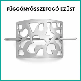 Fém függönyösszefogó, matt ezüst