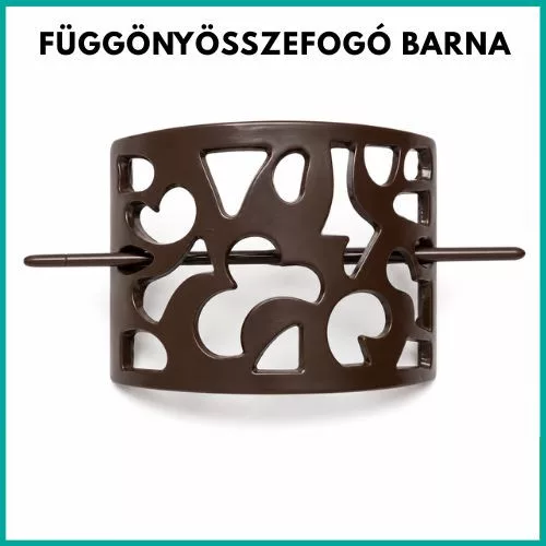 Fém függönyösszefogó, barna