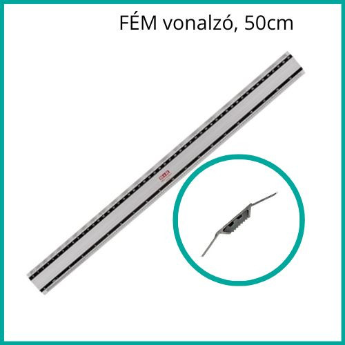 Alumínium vágó vonalzó 50cm 