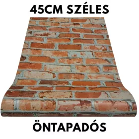   Bonita Öntapadós fólia kőmintás, vörös téglamintás 30Q/01