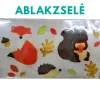 Őszi hangulatú mókusos ablakzselé