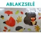 Őszi hangulatú mókusos ablakzselé