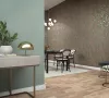 Modernista vörösesbarna zöld tapéta  32205