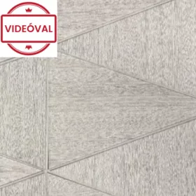 Travertino szürke fa geometriai mintás tapéta 33357