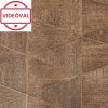 Travertino rozsdabarna fa geometriai mintás tapéta 33361