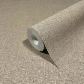 Travertino/ Boho barna szövött hatású tapéta 33393