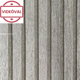   Travertino fényes, szürkésbarna fa betét mintás tapéta 33395