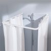 Zuhanyfüggöny tartó U elem 80 x 80 x 80 cm fehér