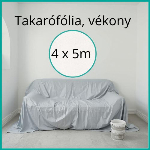 Takarófólia vékony 4x5m (8 micron)