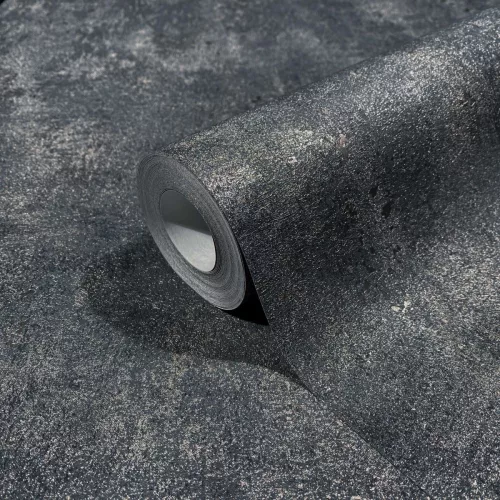 Antik fekete betonhatású tapéta 34271