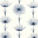 Fehér-kék virág mintás tapéta 34271-1