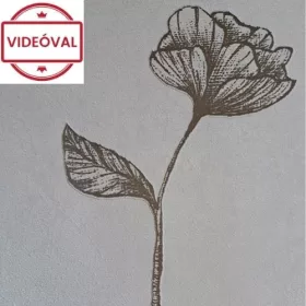   Up to Date szürke alapon ezüst virág mintás tapéta 34802