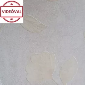   Up to Date törtfehér alapon fehér fényes virág mintás tapéta 34803