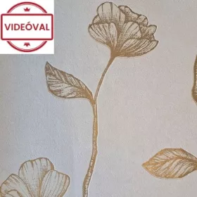 Up to Date bézs alapon arany virág mintás tapéta 34804