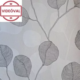 Up to Date barna alapon fekete levél mintás tapéta 34810