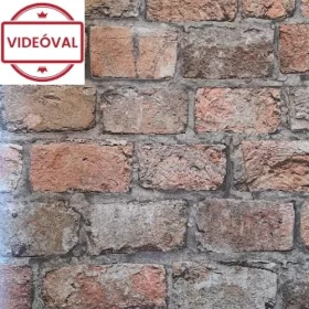   Up to Date szürke-vörös-barna-szürke tégla mintás tapéta 34834