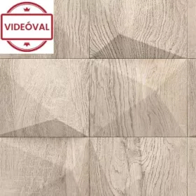 Up to Date világosbarna 3D fa kocka mintás tapéta 34853