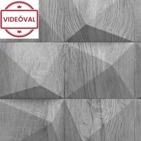 Up to Date szürke 3D fa kocka mintás tapéta 34854