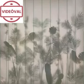   Up to Date zöld üvegfal mögött levő leveles mintás poszter 34858