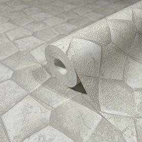   Marburg Eclectic by Felix Diener 34906 halványszürke 3D geometriai mintás tapéta