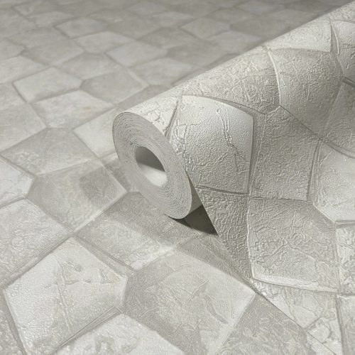 Marburg Eclectic by Felix Diener 34906 halványszürke 3D geometriai mintás tapéta