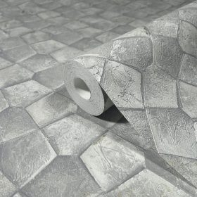   Marburg Eclectic by Felix Diener 34907 szürke 3D geometriai mintás tapéta fémes hatású 