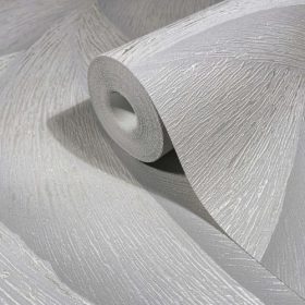   Ritus fekete alapon barnás lila íves geometriai mintás tapéta 35504