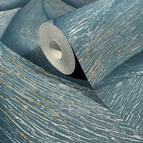   Ritus  sötétkék alapon arany -ezüst íves geometriai mintás tapéta   35507