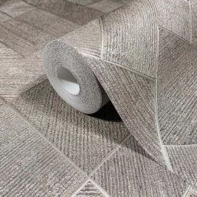   Ritus  fényes sötét metál barna geometriai mintás tapéta 35511