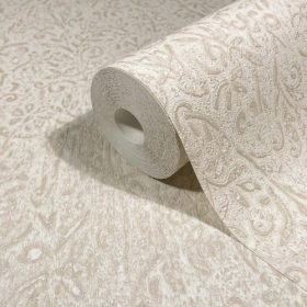 Ritus bézs-barna klasszikus virágmintás tapéta 35531