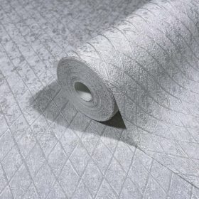 Ritus modern ezüst szürke geometriai mintás tapéta 35536