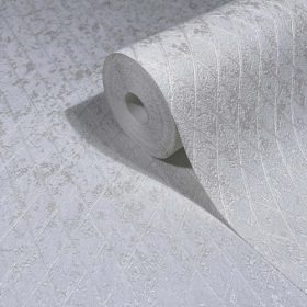   Ritus modern gyöngyházfehér geometriai mintás tapéta 35537